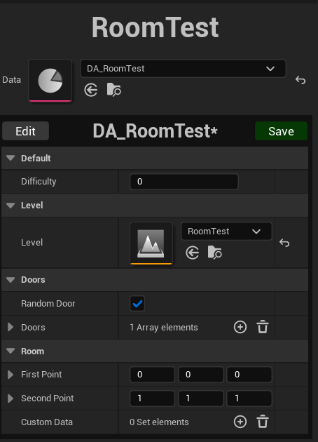 Correctly set up RoomData object