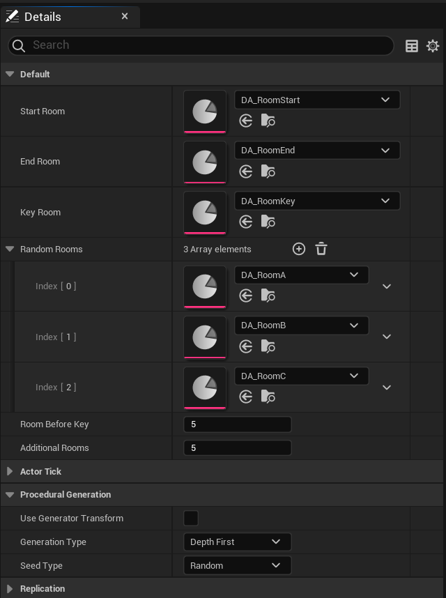 List of configuration options